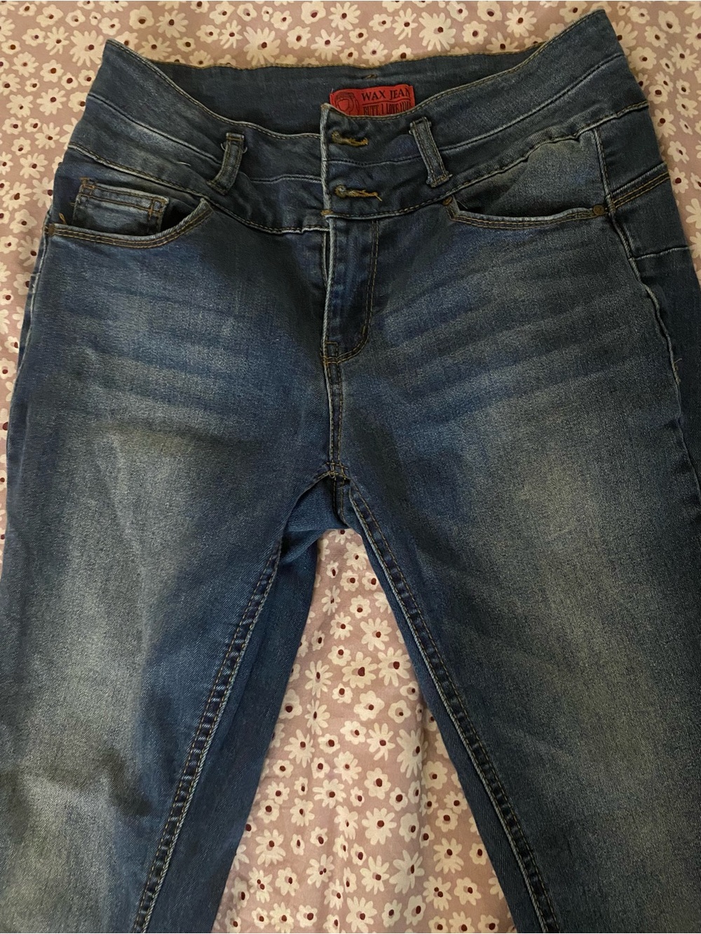 Wax Jean Dark Blue Skinny Stretch Jeans
